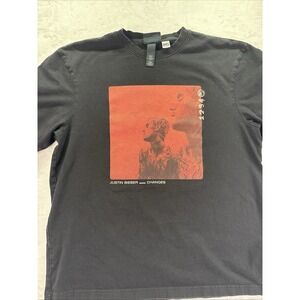 Changes T-Shirt Mens Med Black Cotton Justin Bieber Changes Album Promo Graphic